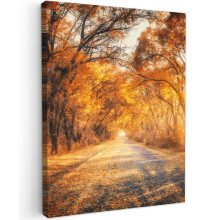 Framed Canvas Wall Art 12"x16" Forest path Canvas painting for Livingroom Bedroom