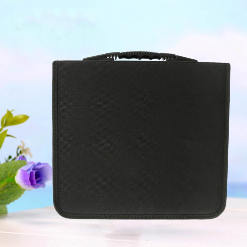 320 Discs DVD Case Storage Bag 288 CD Albums Binder Holders Black