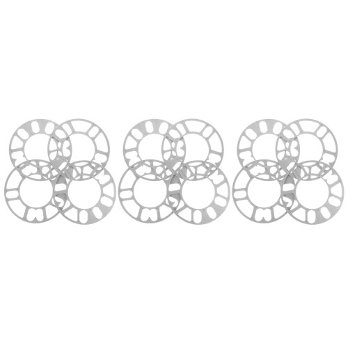 12Pièces Cales Universelles Roues Métalliques Argentées Auto Durable 1