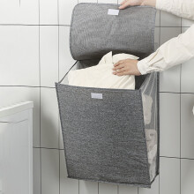 Cesto portabiancheria con coperchio, cesto portabiancheria sospeso, cesto in tessuto pieghevole, grandi cesti per riporre vestiti sporchi a meno di