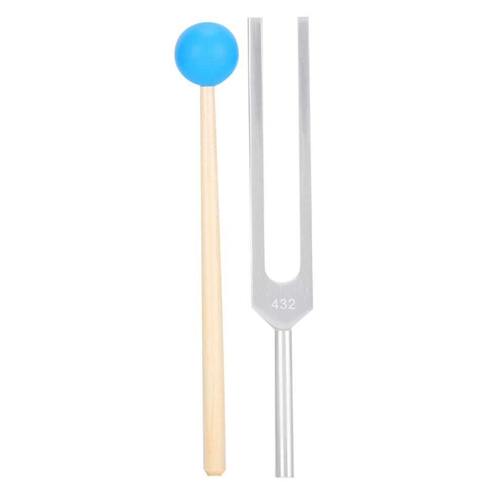 432Hz Aluminum Tuning Fork & Wood Hammer Sound Therapy Set
