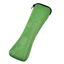 Borsa porta posate da esterno in acciaio inossidabile – Custodia riutilizzabile per posate da campeggio, organizer per forchette e utensili da