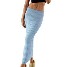 Dame Højtaljet Stretch Midi-nederdel Strik Bodycon Blyantnederdel Elastisk Komfortabel Lang Nederdel Strandkjole Stropløs Sommerkjole Elegant