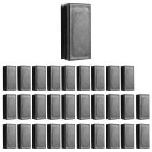 Plast Rektangel Blanking End Tube Caps Insatser 25X50Mm 30St Svart