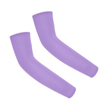 Unisex UV Protection Sleeves Long Arm Sleeves Cooling Arm Cover For Outdoor(Solid Colors,1 Pairs) Purple XL
