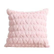Cuscino di San Valentino, morbido cuscino decorativo a forma di cuore in peluche, 43x43 cm, rosa - per letto, divano, decorazioni per le vacanze