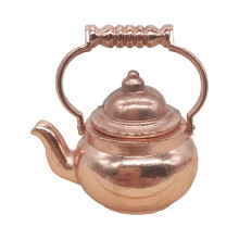Théière miniature colorée, bouilloire 1:12, modèle de cuisine en cuivre, décoration artificielle pour la maison, accessoire d'ornement
