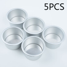 Ensemble de 5 mini moules à gâteaux de 6,35 cm (2,5 pouces) pour puddings et autres préparations antiadhésives. Moule à gâteau/pudding en acier