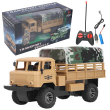 Op afstand bestuurbare legertruck 4WD terreinwagen RC-speelgoed met realistisch ontwerp en krachtige motor voor kinderen en verzamelaars.