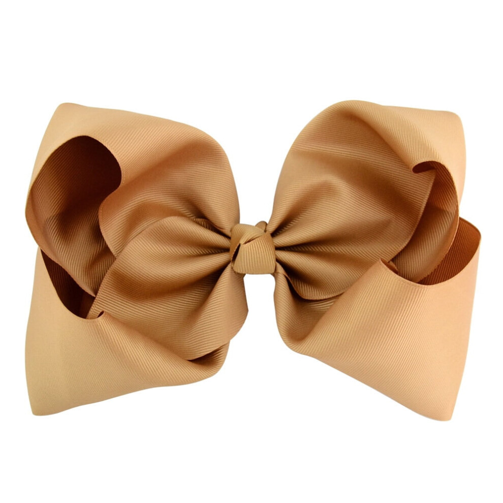 Unisex 1Pc 8 Inch Boutique Grosgrain Ribbon Pinwheel Hair Bows Alligator Clips For Girls Babies Toddlers Accessories Teens Gifts