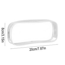 Large Capacity Transparent PVC Zipper Pen Pouch 2-Pack, Portable Storage for Stationery – Compatible with School & Office Use