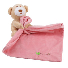 Machine Washable Security Blanket Cute Snuggle Toy Animal Plush Soft Minky Comfort Baby Eco Friendly Fabric Healthy Material Toddler Sleep Companion