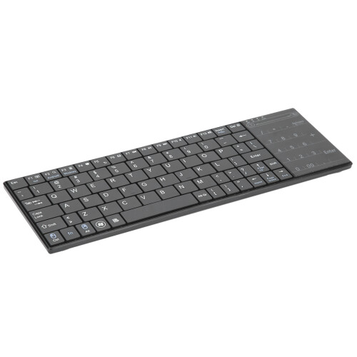 Wireless Bluetooth Keyboard, Stainless Steel Frame, Multi-Touch Touchpad, Easy-Switch For Multiple Devices, Waterproof Silicone Ensures Durability In 1