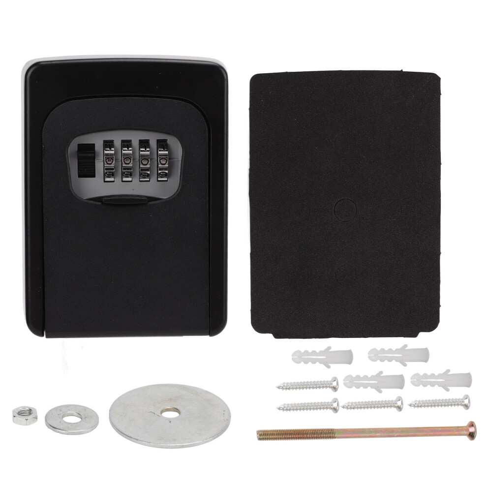 Weatherproof Key Lock Box Wall Mounted, 4Digit Combination Resettable Code Lockbox For Home Keys, Large Capacity Key Safe Storage For Indoor Outdoor 9175034644528
