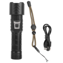 USB Rechargeable Flashlight with High Lumens, Super Bright Tactical Flashlight, Zoomable Beam and Adjustable Light for Camping Hiking Emergency