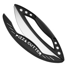 Pizzasnijder, 12 Inch Pizzasnijder met Mesafdekking voor Keuken en Commercieel Gebruik, Roestvrijstalen Pizzamessnijder