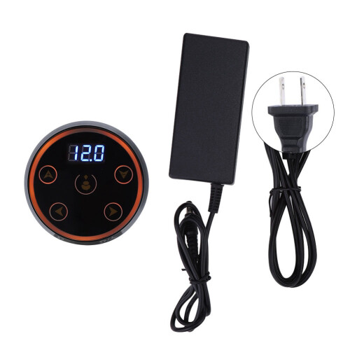 Advanced Tattoo Power Supply Unit With Rotational Abilities On Display Screen User Friendly Voltage Adjustment Easy Setup Compact Design For Studio
