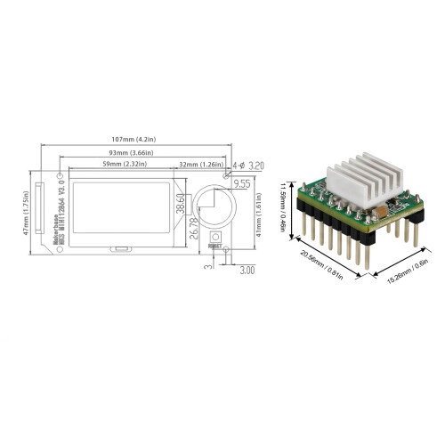 3D Printer Motherboard Kit with LCD & A4988 Drivers, DC12-24V 1