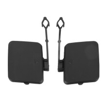 Paire de caches pour crochets de remorquage pour X5E70 2006-2013, en PP+EPDM résistant aux chocs et aux intempéries, conformes aux normes d'origine.
