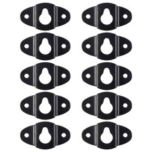 10PCS Audio Speaker Wall Mounted Iron Hanger Plate Black 4.8cm Long