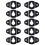 10PCS Audio Speaker Wall Mounted Iron Hanger Plate Black 4.8cm Long 1