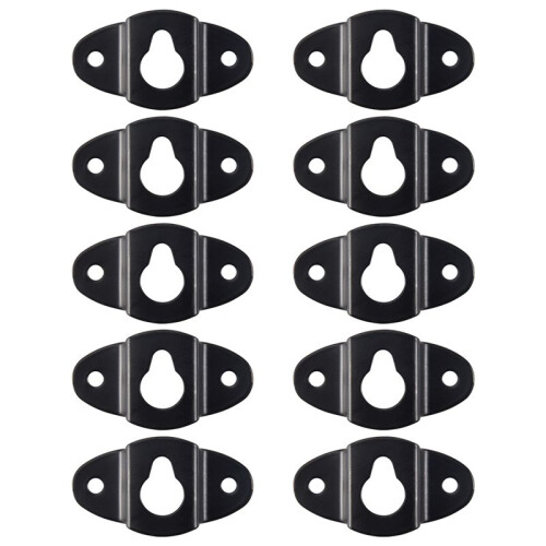 10PCS Audio Speaker Wall Mounted Iron Hanger Plate Black 4.8cm Long