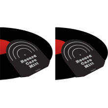 2pcs Record Cleaner Handler Mitt Black Vinyl Record Clip Disc Cleaning Protection Pad No Fingerprints Black