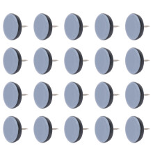 20Pcs 25mm Chair Gliders Furniture Sliders PTFE Easy Moving Pads Round With Nail Feet Protector for Hardwood Floor