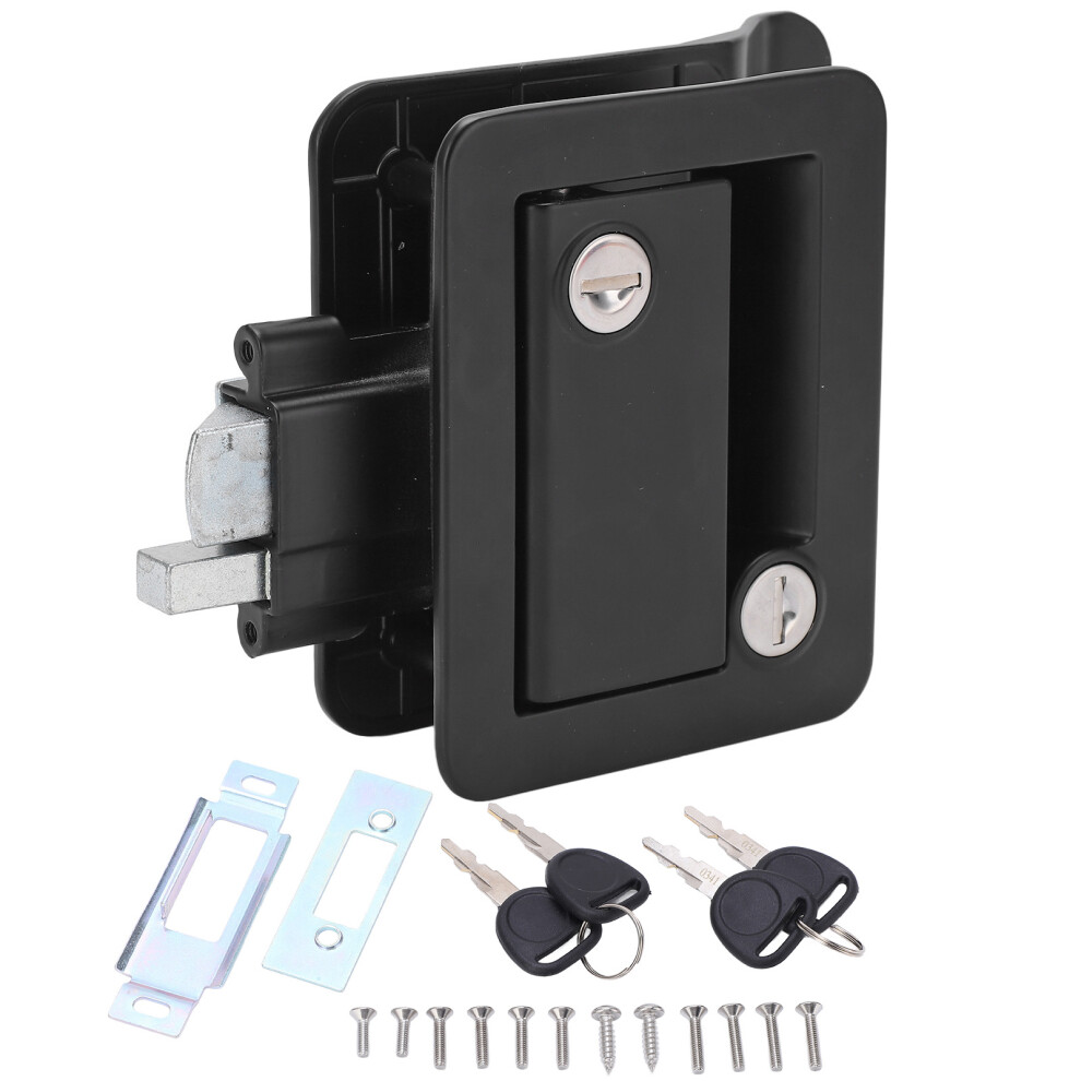 Travel Trailer Door Lock Replacement Enhanced Security, Corrosion-Resistant Zinc Alloy Stable Construction All Metal Rv Entry Latch With Paddle 9448483174190