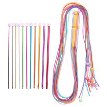 23 Sztuk Tunezyjski Zestaw SzydełEk Zawiera Plastikowy Kabel AfgańSki SzydełKo i Tunezyjskie AfgańSkie Aluminiowe IgłY Dziewiarskie