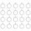 20X White 25Mm Inner Plastic Curtain Rings 1