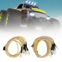 Ensemble de 2 LEDs pour voiture télécommandée 7,4V, couleur rouge, blanc, jaune, 8 mm, compatible Traxxas