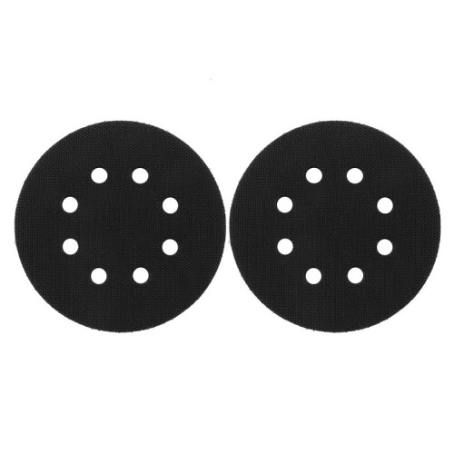 2 PeçAs 5 Polegadas (125 Mm) 8 Furos Esponja Macia Interface Interface para Almofadas de Lixa e Discos de Lixa de Gancho e LaçO para Polimento de
