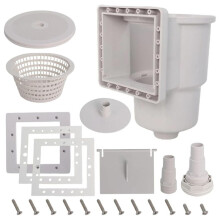 Above Ground Pool Skimmer,Thru-Wall Skimmer with Accessory, Swimming Pool Skimmer,Opening Width 6 Inches, SP1091LX