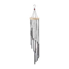 Décorations de printemps et d'été : carillon éolien créatif en bois et métal à plusieurs tubes pour l'intérieur de la voiture avec Cerium