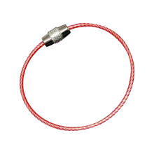 Cavo portachiavi in acciaio inossidabile rivestito da 2 mm – Portachiavi da 6" per etichette bagagli, utensili da cucina, spolverini – Colori