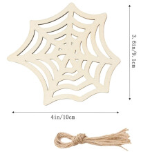 Lot de 30 chauves-souris en bois de 10 cm (4 pouces) à découper, pour Halloween. Décorations et ornements à suspendre. Étiquettes cadeaux à