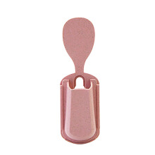 Pink Suction Cup Rice Spoon Rack for Rice Cooker – Stainless Steel Scoop Shovel Holder, Compatible with Rice Cookers