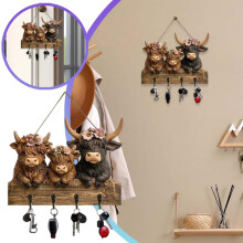 Nouveau porte-clés mural élégant avec crochets, organisateur décoratif pour l'entrée de la maison