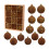Christmas Tree Ornaments Shatterproof Brown 12 PCS 1