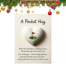 Pocket Heart Cards 8x8x2cm, Golf Theme Encouragement Greeting Cards for Thanksgiving, Mother's Day, Valentine's, Christmas, Birthday –