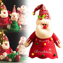 Articles de fête et d'événement, sacs de Noël avec fermeture éclair, sacs à bonbons de Noël, sacs bonhomme de neige 3D avec Père Noël pour