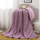 Fuzzy Throw Blanket Purple 59x39in 1