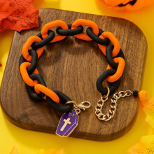 Halloween Bracelets Ghost Pumpkin Switch Charm Bracelets Gifts Stretch Beaded Bracelets for Women