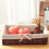 Tizuqe Rustic Wicker Fruit Storage Basket Faux Rattan Woven Rectangular Bow Organizer 2
