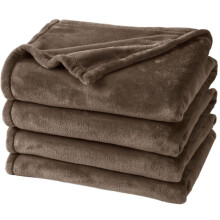 Couverture légère en flanelle pelucheuse – Douce, antistatique, en microfibre, compatible avec canapé et lit