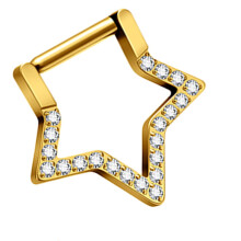 Star Shaped Nose Rings Accessory Youthful Five Point Star Nose Ornament Piercing Body Studs For Stylish Occasions