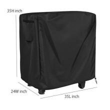 Överdrag för utomhusbord, passar till flyttbart matvagnsbord med dubbla hyllor, 84,5 x 61,5 x 89,5 cm