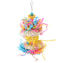 Colorful Bird Toy Set For Small Parrots, Bird-Safe Hardware And Crinkly Paper Enrichment Foraging Hanging Plaything Promotes Emotional Wellness
