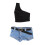 1/6 Scale Dark Blue Short Clothing Set with Belt for 12 2